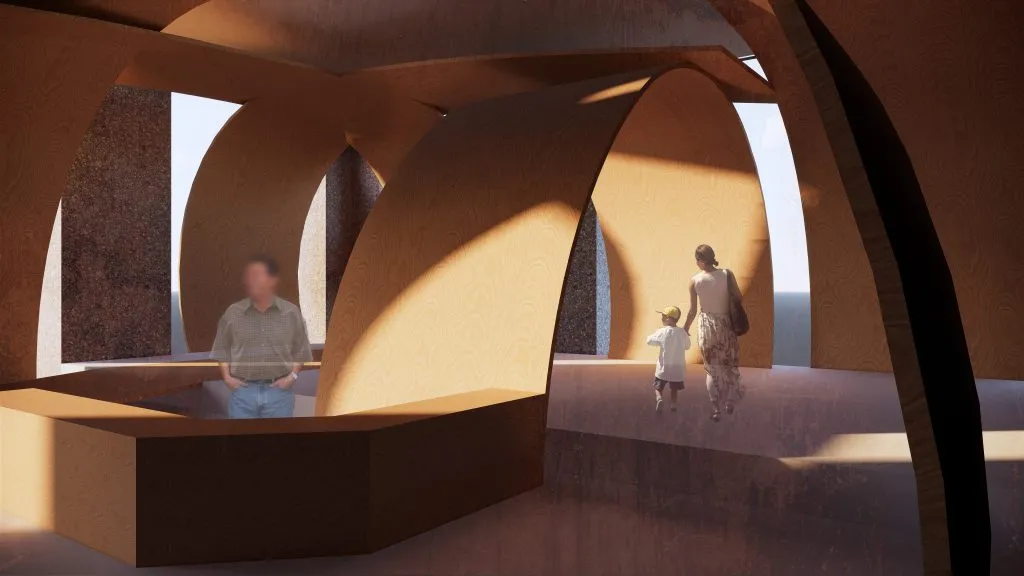 Interior rendering of the toy store