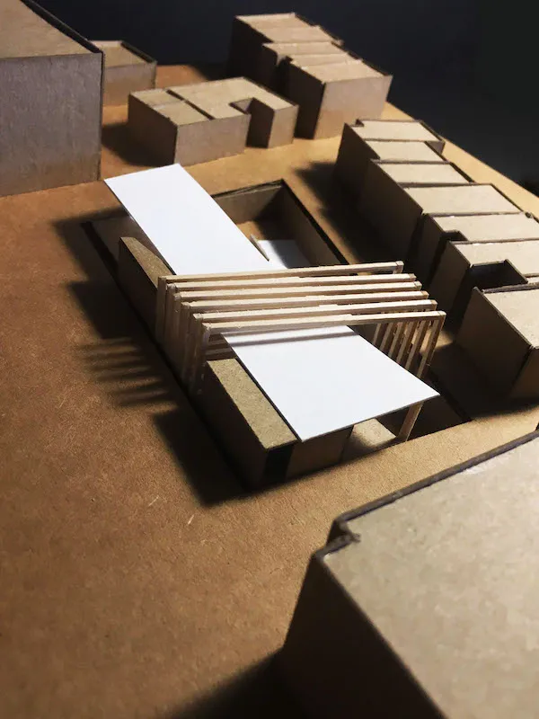 Final model of the museum, view four