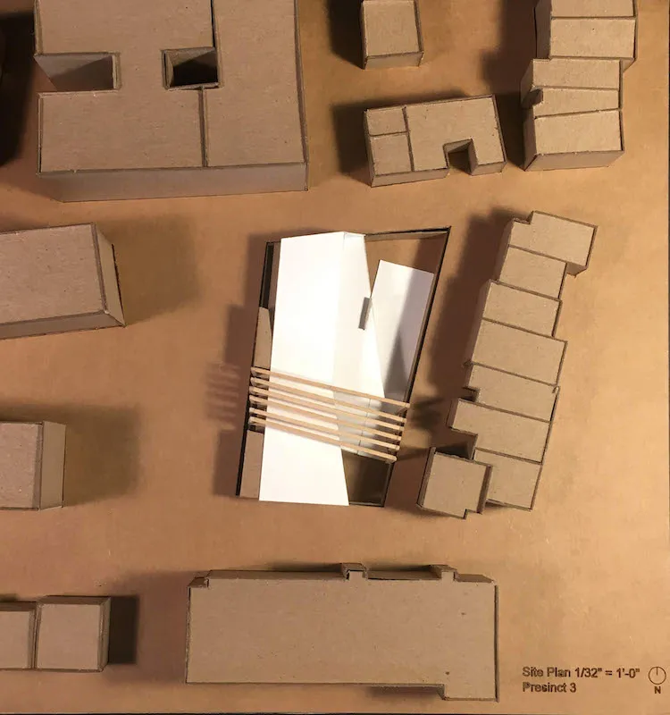 Final model of the museum, view five
