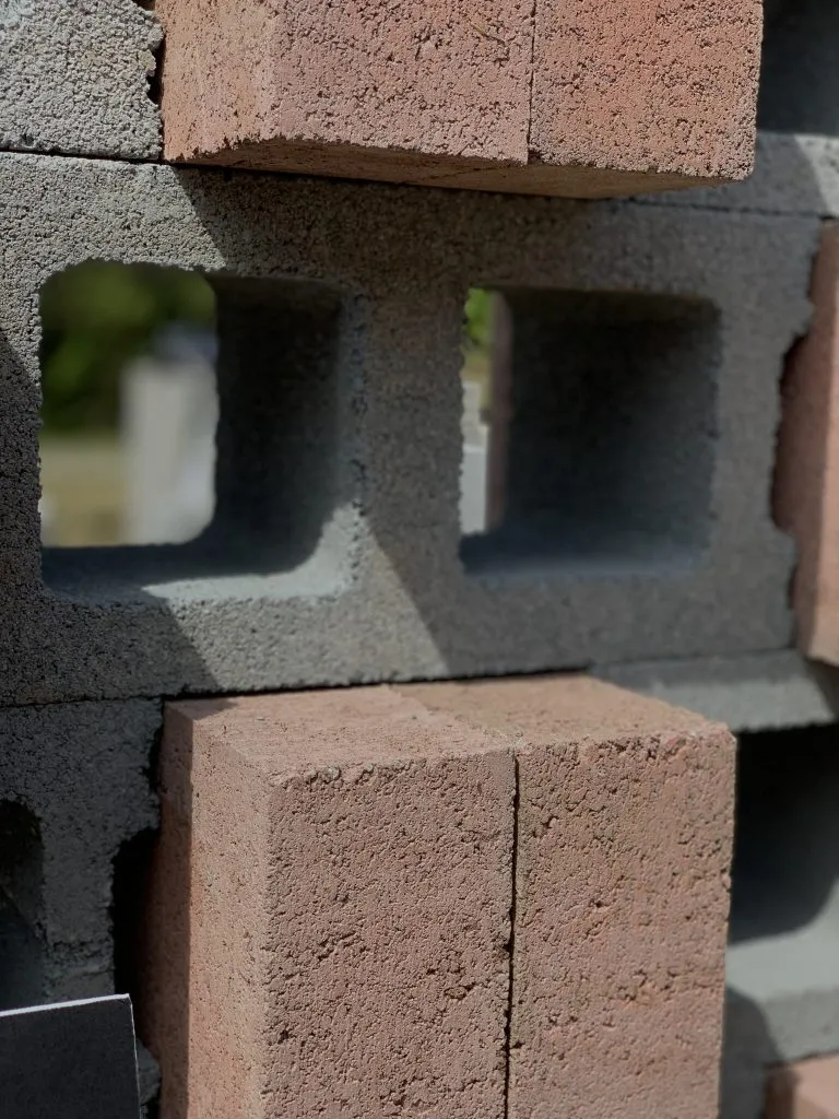 Photo of the completed masonry wall