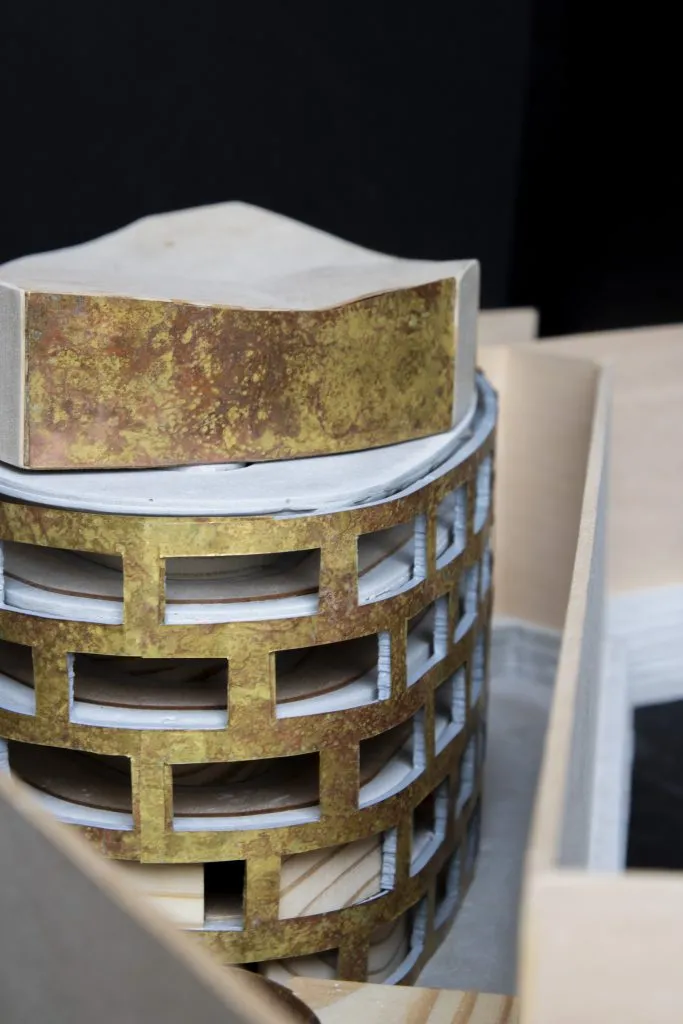 Detail photo of the study model