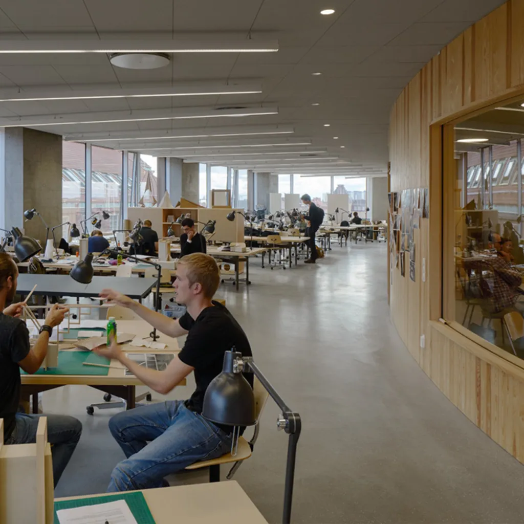 Interior render of the KTH School of Architecture