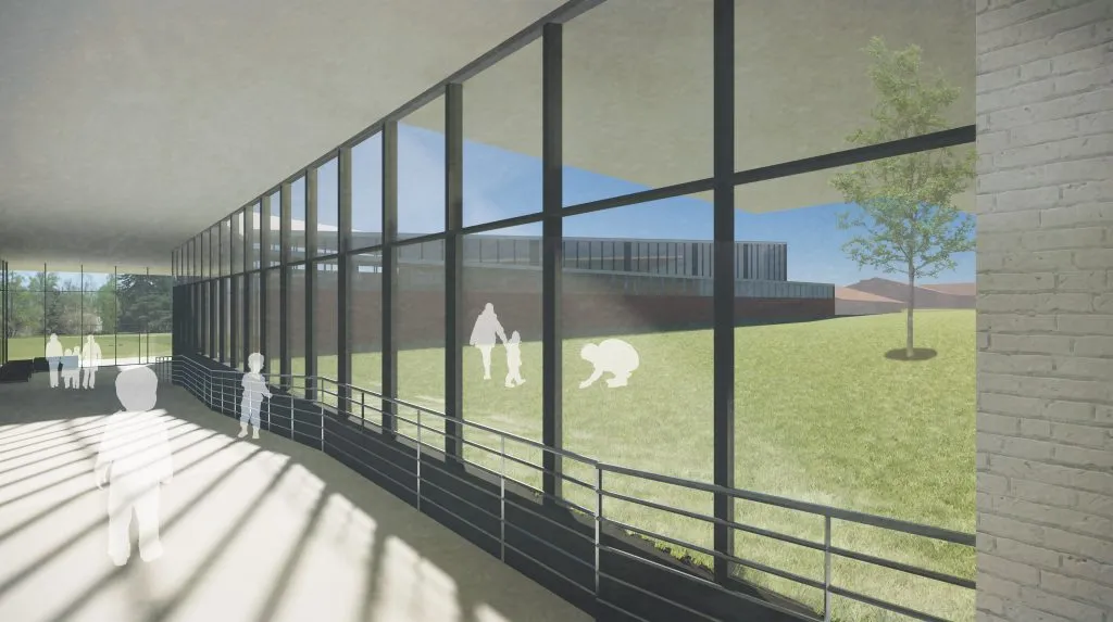 Interior rendering of the entry ramp