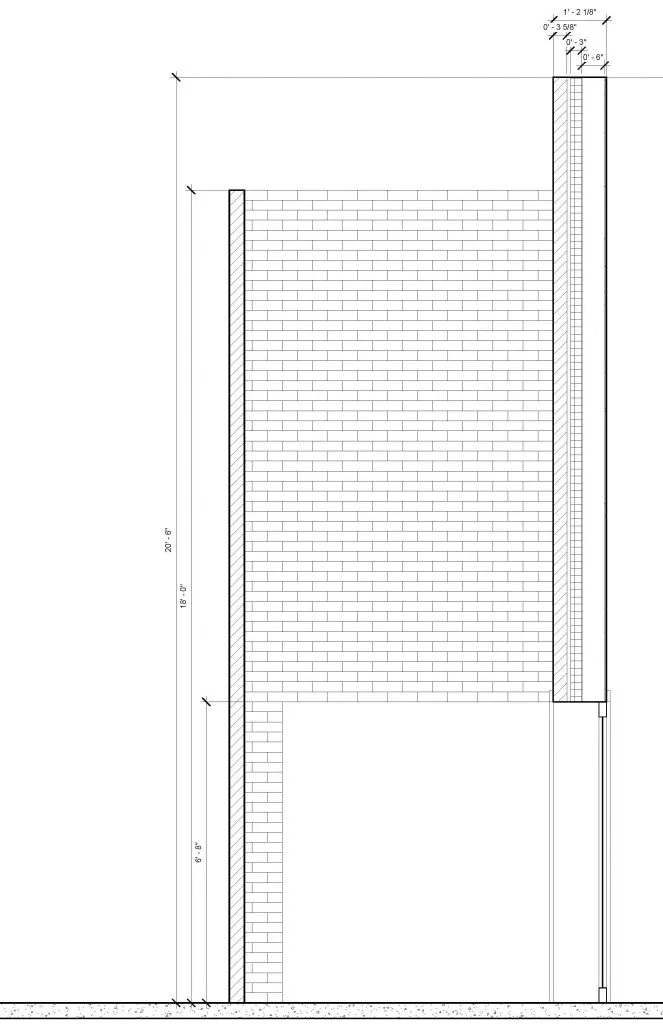 Presentation board for the masonry design lab