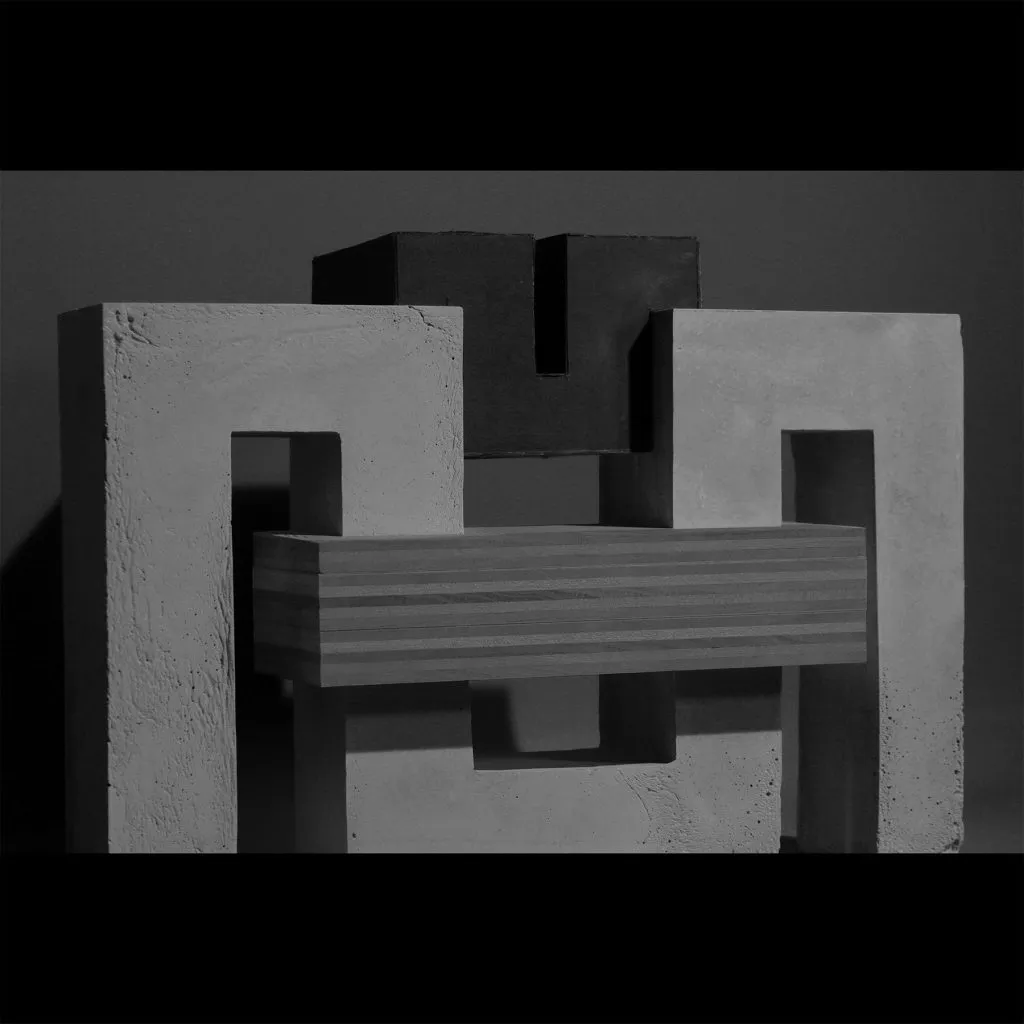 Black and white study model, view two