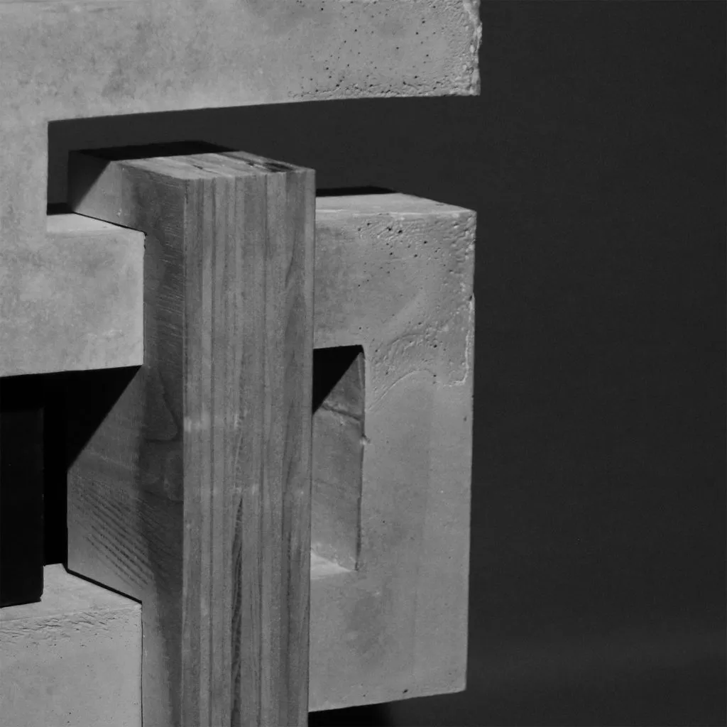Black and white study model, view three