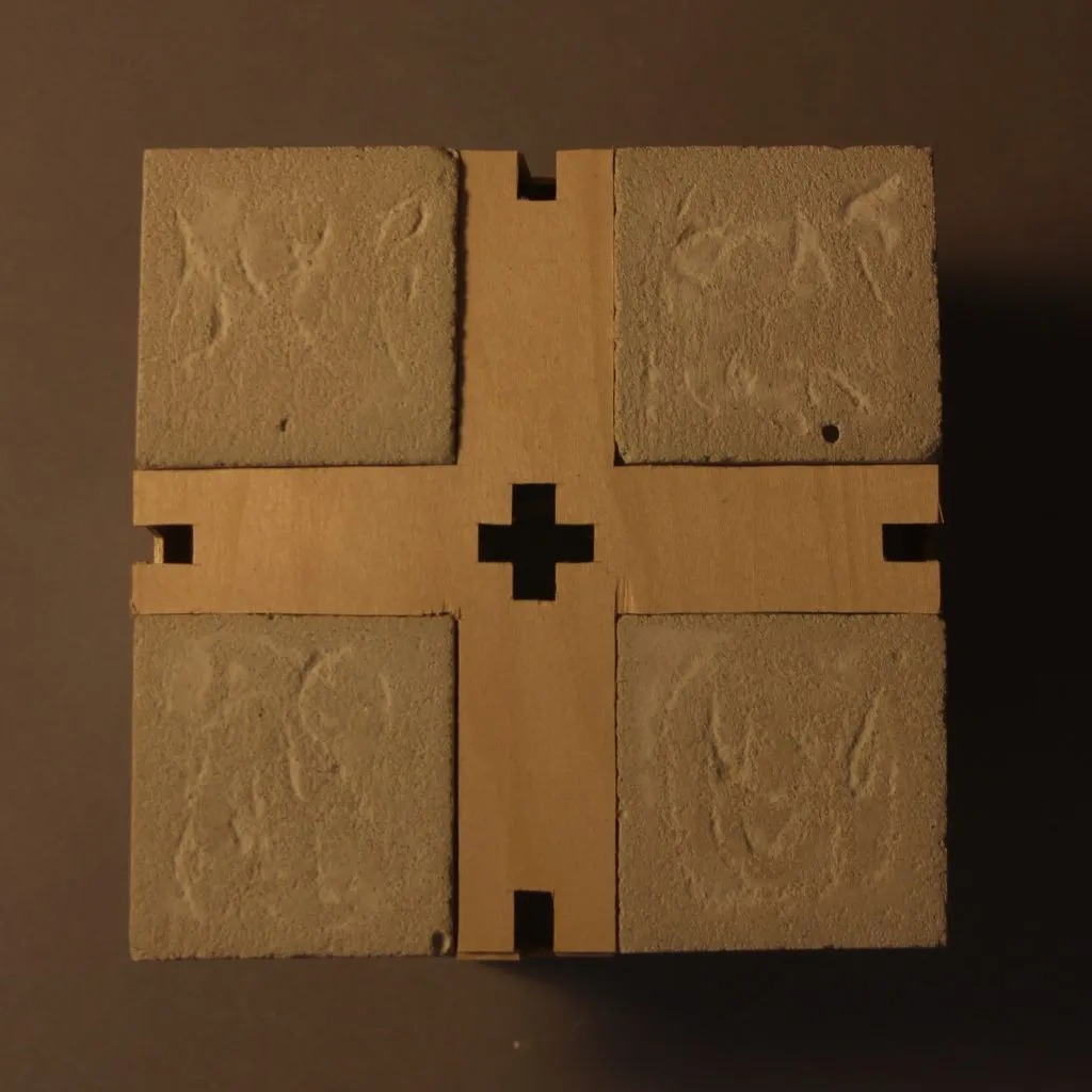 Study model exploring solid and void, view two